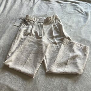 NWT Aritzia Wilfred Effortless Pant - white, size 4